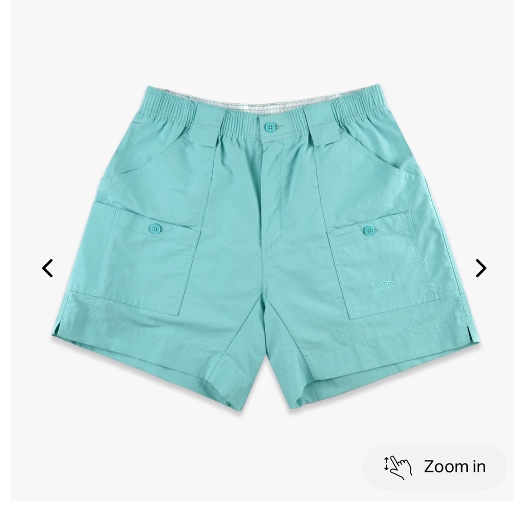 Aftco original fishing shorts 8inch inseam turquoise 44 NEW